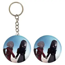 پیکسل خندالو مدل تاکینا و چیساتو انیمه لیکوریس ریکویل Lycoris Recoil کد 23029 به همراه جاکلیدی