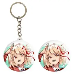 پیکسل خندالو مدل چیساتو انیمه لیکوریس ریکویل Lycoris Recoil کد 22977 به همراه جاکلیدی