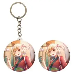 پیکسل خندالو مدل چیساتو انیمه لیکوریس ریکویل Lycoris Recoil کد 23015 به همراه جاکلیدی