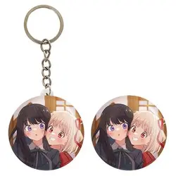 پیکسل خندالو مدل چیساتو و تاکینا انیمه لیکوریس ریکویل Lycoris Recoil کد 22971 به همراه جاکلیدی