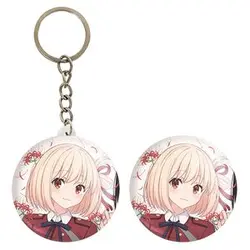 پیکسل خندالو مدل چیساتو انیمه لیکوریس ریکویل Lycoris Recoil کد 23037 به همراه جاکلیدی