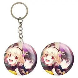 پیکسل خندالو مدل تاکینا و چیساتو انیمه لیکوریس ریکویل Lycoris Recoil کد 23046 به همراه جاکلیدی