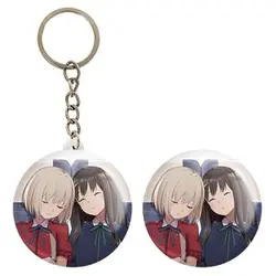 پیکسل خندالو مدل تاکینا و چیساتو انیمه لیکوریس ریکویل Lycoris Recoil کد 23050 به همراه جاکلیدی