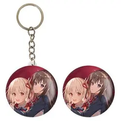 پیکسل خندالو مدل تاکینا و چیساتو انیمه لیکوریس ریکویل Lycoris Recoil کد 23057 به همراه جاکلیدی