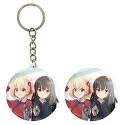 پیکسل خندالو مدل تاکینا و چیساتو انیمه لیکوریس ریکویل Lycoris Recoil کد 23086 به همراه جاکلیدی