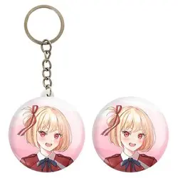 پیکسل خندالو مدل چیساتو انیمه لیکوریس ریکویل Lycoris Recoil کد 23047 به همراه جاکلیدی