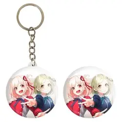 پیکسل خندالو مدل ساکورا و چیساتو انیمه لیکوریس ریکویل Lycoris Recoil کد 23044 به همراه جاکلیدی