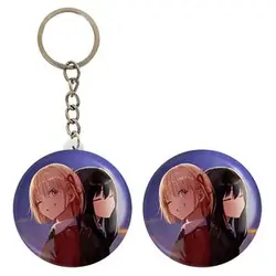 پیکسل خندالو مدل تاکینا و چیساتو انیمه لیکوریس ریکویل Lycoris Recoil کد 23060 به همراه جاکلیدی