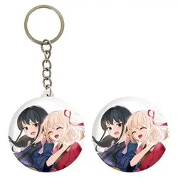 پیکسل خندالو مدل تاکینا و چیساتو انیمه لیکوریس ریکویل Lycoris Recoil کد 23062 به همراه جاکلیدی