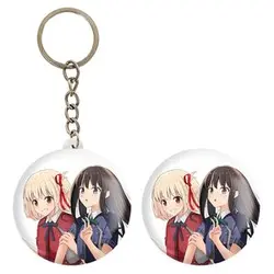 پیکسل خندالو مدل تاکینا و چیساتو انیمه لیکوریس ریکویل Lycoris Recoil کد 23066 به همراه جاکلیدی