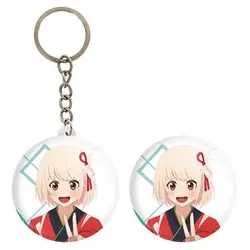 پیکسل خندالو مدل تاکینا و چیساتو انیمه لیکوریس ریکویل Lycoris Recoil کد 23070 به همراه جاکلیدی