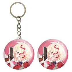 پیکسل خندالو مدل چیساتو انیمه لیکوریس ریکویل Lycoris Recoil کد 23076 به همراه جاکلیدی