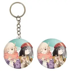 پیکسل خندالو مدل تاکینا و چیساتو انیمه لیکوریس ریکویل Lycoris Recoil کد 23091 به همراه جاکلیدی