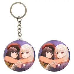 پیکسل خندالو مدل تاکینا و چیساتو انیمه لیکوریس ریکویل Lycoris Recoil کد 23100 به همراه جاکلیدی