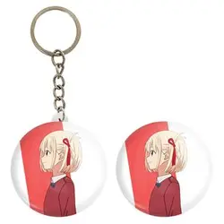 پیکسل خندالو مدل چیساتو انیمه لیکوریس ریکویل Lycoris Recoil کد 23087 به همراه جاکلیدی