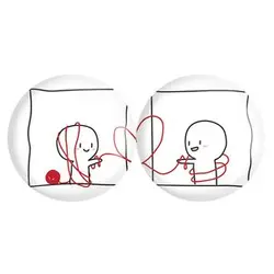 پیکسل خندالو مدل عاشقانه Love کد A104 مجموعه 2 عددی