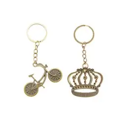 جاکلیدی دلنار گالری مدل تاج و دوچرخه مجموعه 2 عددی