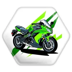 پیکسل خندالو طرح موتور سیکلت مدل شش ضلعی کد 10337