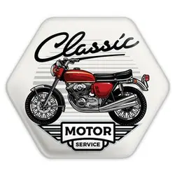 پیکسل خندالو طرح موتور سیکلت مدل شش ضلعی کد 10339