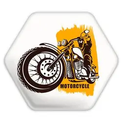 پیکسل خندالو طرح موتور سیکلت مدل شش ضلعی کد 10344