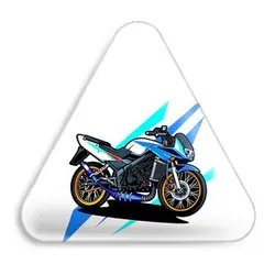 پیکسل خندالو طرح موتور سیکلت مدل مثلثی کد 10343