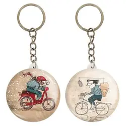 جاکلیدی خندالو مدل موتور سواری کد 54225425 مجموعه 2 عددی