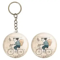 پیکسل خندالو مدل موتور سواری کد 5425 به همراه جاکلیدی