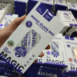 گلس گوشی اپل iPhone 15 Pro Max آمباس مدل UMBOS Magic Glass Box به همراه کیت نصب
