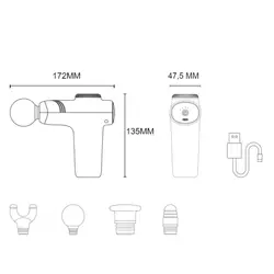 ماساژور تفنگی یسیدو YESIDO MG01 MASSAGE GUN