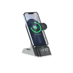 استند شارژ وایرلس 6 کاره گرین لاین مدل GREEN LION 6 IN 1 WIRELESS CHARGER