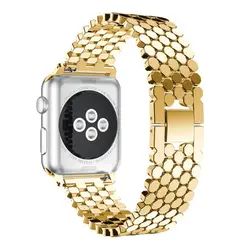 بند فلزی اپل واچ مدل پولک ماهی Apple Watch Fish Scale Band 42/44/45mm