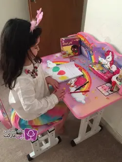 ست میز و صندلی تحریر کودک اسب تک شاخ کیدکو | فروشگاه تخصصی میز و صندلی اپن مارکت