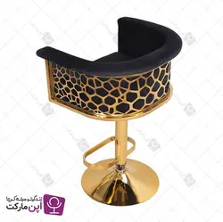 صندلی اپن جکدار سوفیا پشت سنگی طلایی | فروشگاه تخصصی میز و صندلی اپن مارکت