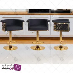صندلی اپن جکدار سوفیا پشت سنگی طلایی | فروشگاه تخصصی میز و صندلی اپن مارکت