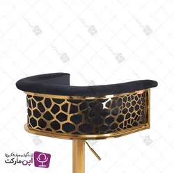 صندلی اپن جکدار سوفیا پشت سنگی طلایی | فروشگاه تخصصی میز و صندلی اپن مارکت