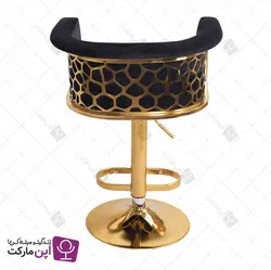 صندلی اپن جکدار سوفیا پشت سنگی طلایی | فروشگاه تخصصی میز و صندلی اپن مارکت