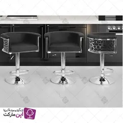 صندلی اپن جکدار سوفیا پشت سنگی کروم | فروشگاه تخصصی میز و صندلی اپن مارکت