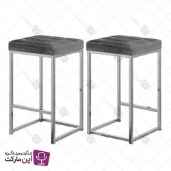 صندلی اپن فلزی لیدن بدون پشتی کروم | فروشگاه تخصصی میز و صندلی اپن مارکت