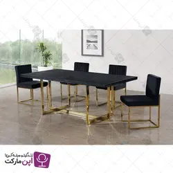 صندلی ناهارخوری آسنا طلایی | فروشگاه تخصصی میز و صندلی اپن مارکت