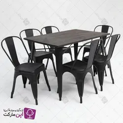 میز کافه رستوران شش نفره تولیکس | فروشگاه تخصصی میز و صندلی اپن مارکت