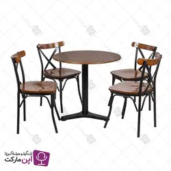 ست میز و صندلی چهار نفره تونت میز سه پر | فروشگاه تخصصی میز و صندلی اپن مارکت