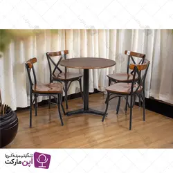 ست میز و صندلی چهار نفره تونت میز سه پر | فروشگاه تخصصی میز و صندلی اپن مارکت