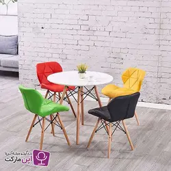 میز ناهارخوری ایفلی مدل گرد چهار نفره | فروشگاه تخصصی میز و صندلی اپن مارکت