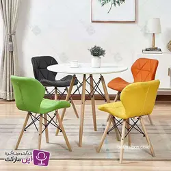 میز ناهارخوری ایفلی مدل گرد چهار نفره | فروشگاه تخصصی میز و صندلی اپن مارکت