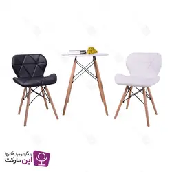 ست ناهارخوری دو نفره گرد لارا پایه ایفلی | فروشگاه تخصصی میز و صندلی اپن مارکت