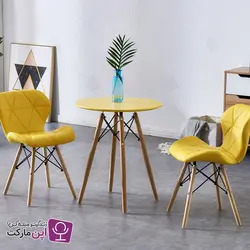 ست ناهارخوری دو نفره گرد لارا پایه ایفلی | فروشگاه تخصصی میز و صندلی اپن مارکت