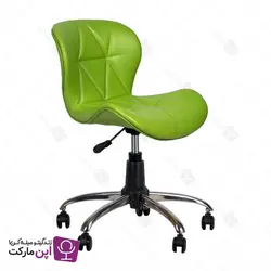 صندلی مطالعه لارا پایه گردان چرمی | فروشگاه تخصصی میز و صندلی اپن مارکت