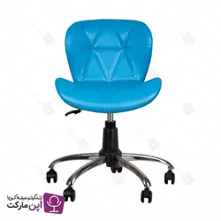 صندلی مطالعه لارا پایه گردان چرمی | فروشگاه تخصصی میز و صندلی اپن مارکت