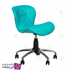 صندلی مطالعه لارا پایه گردان چرمی | فروشگاه تخصصی میز و صندلی اپن مارکت