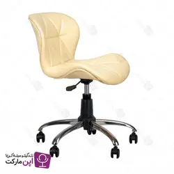 صندلی مطالعه لارا پایه گردان چرمی | فروشگاه تخصصی میز و صندلی اپن مارکت